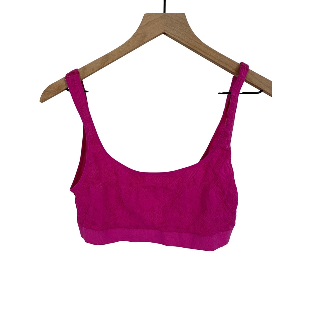 Out From‎ Under UO Seamless Textured Bralette Unlined Pink Large NEW